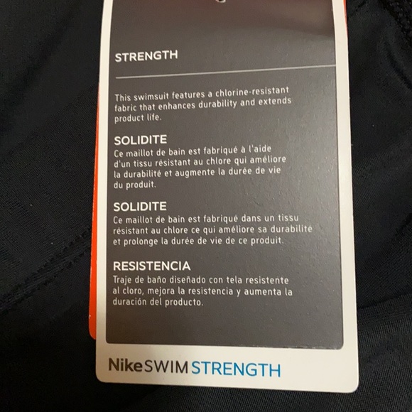 NWT Nike Swim Strength Size 36 Black - Picture 7 of 8